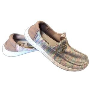 Hey Dude Wendy Pastel Multicolor Knit Slip On Shoes Women’s Size 7